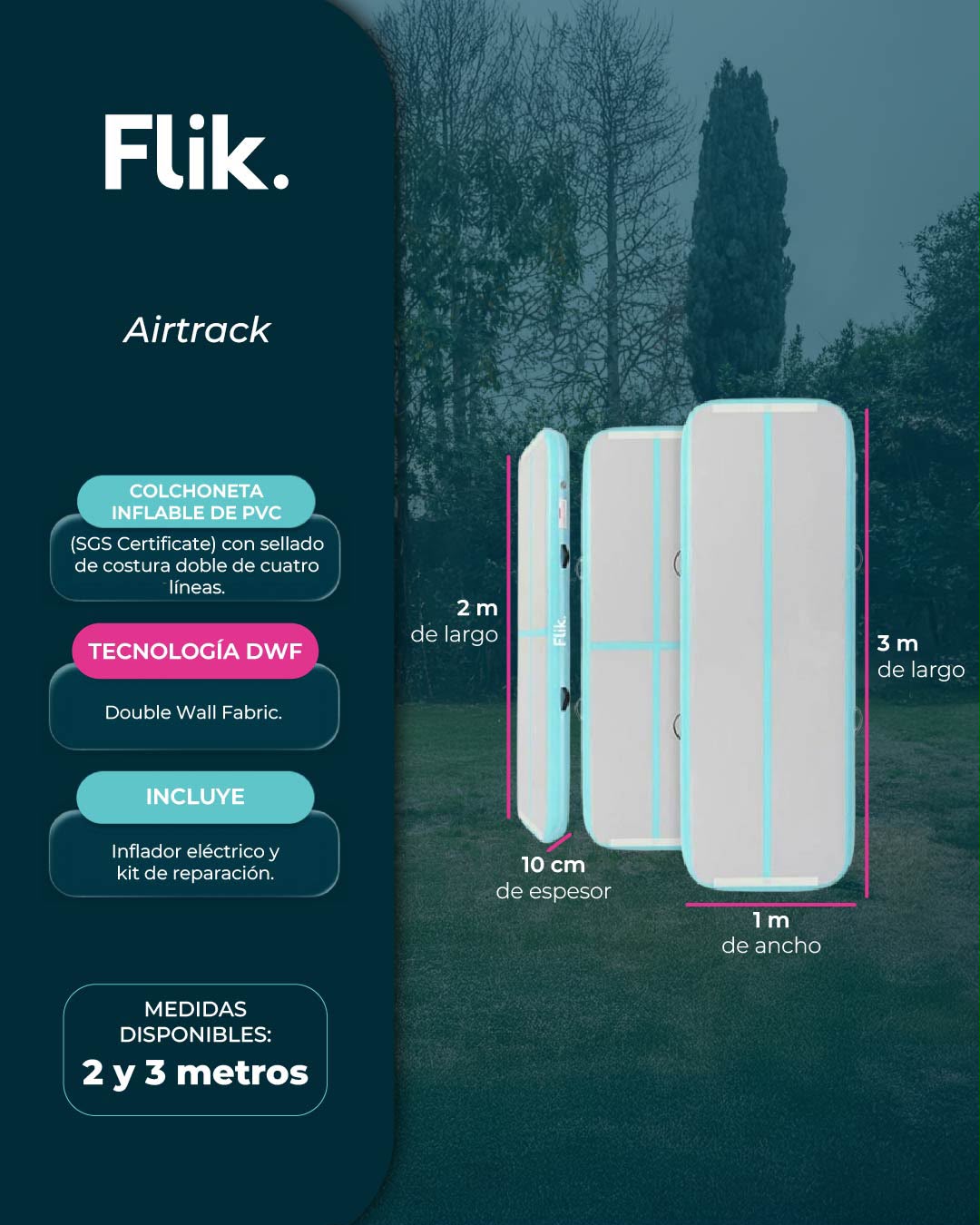 Airtrack 2 Metros Rosa