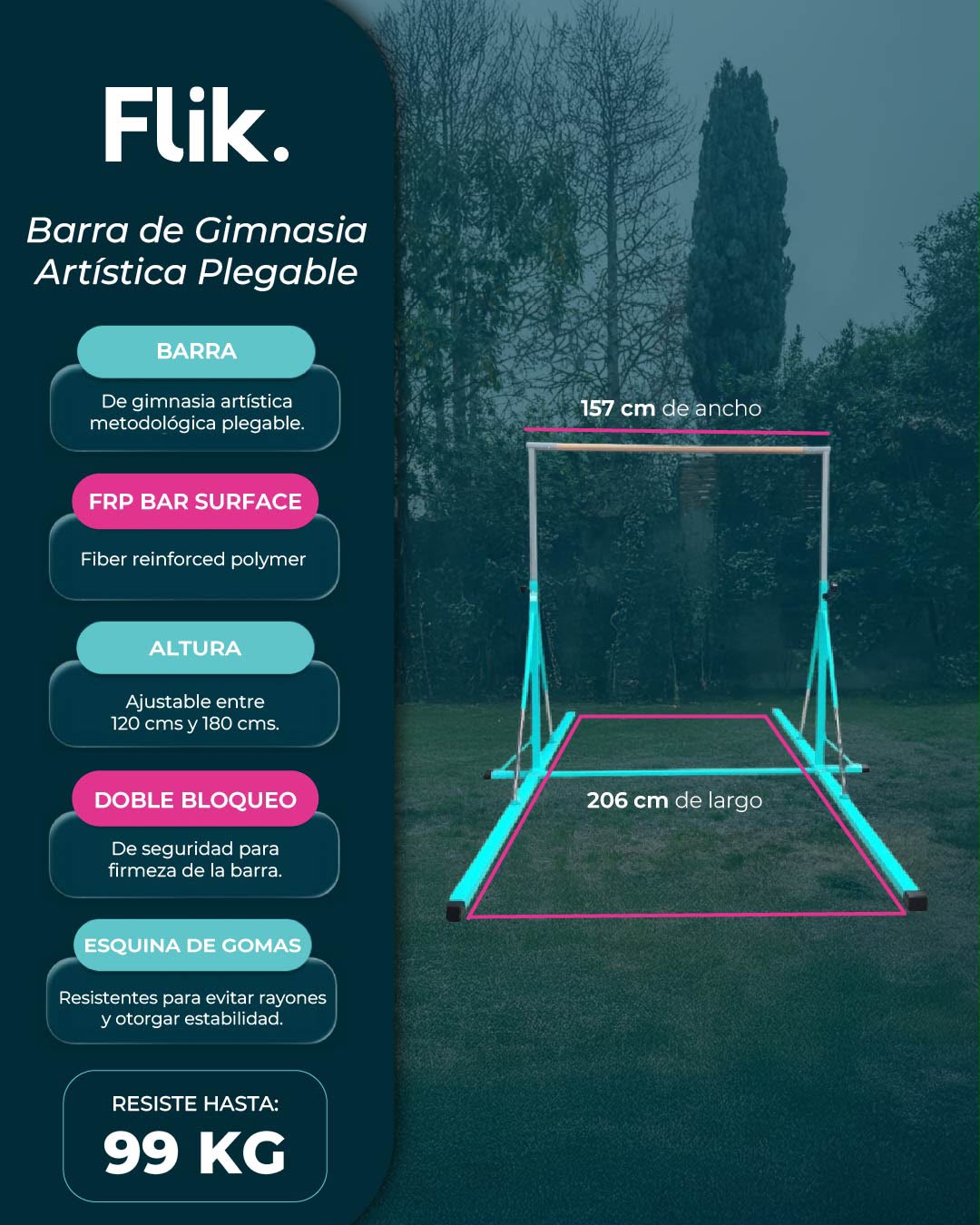 Barra de Gimnasia Artística Plegable